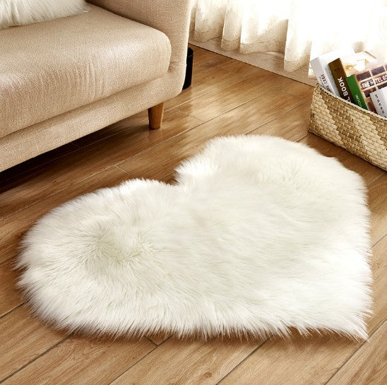 Plush Heart Shaped Carpet