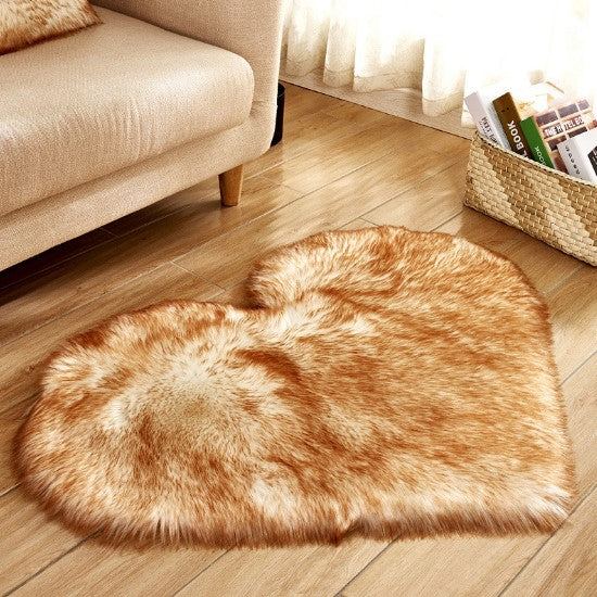 Plush Heart Shaped Carpet