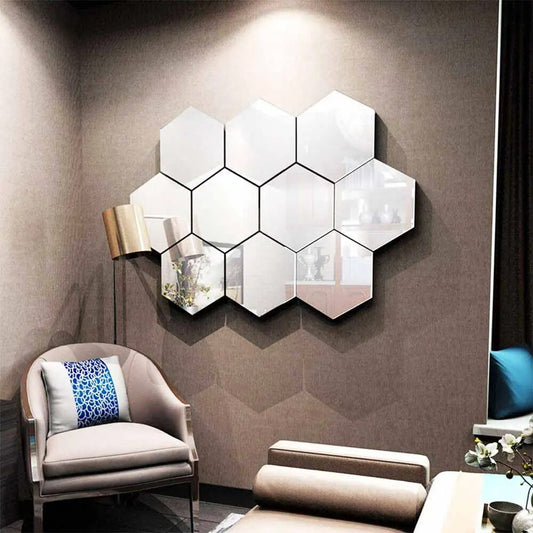 MCDFL Large Hexagonal Mirror Stickers