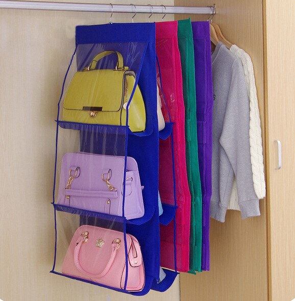 Hanging Handbag Storage with 6 pockets