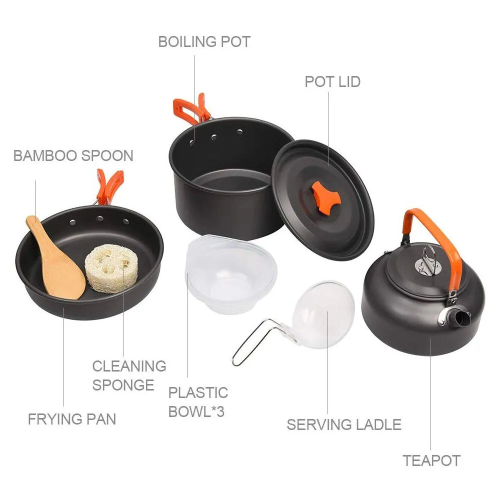 مجموعة أدوات الطبخ للتخييم