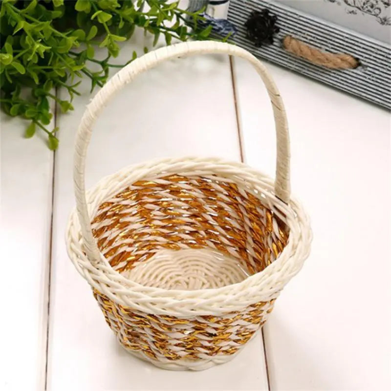 Hand Made Wicker Rattan Woven Basket
