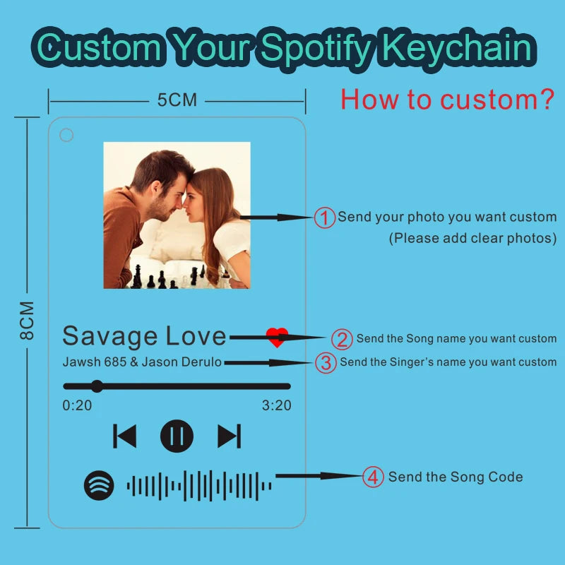 Personalized Spotify Keychain