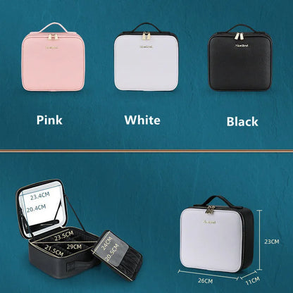 Cosmetic Bag with LED Mirror