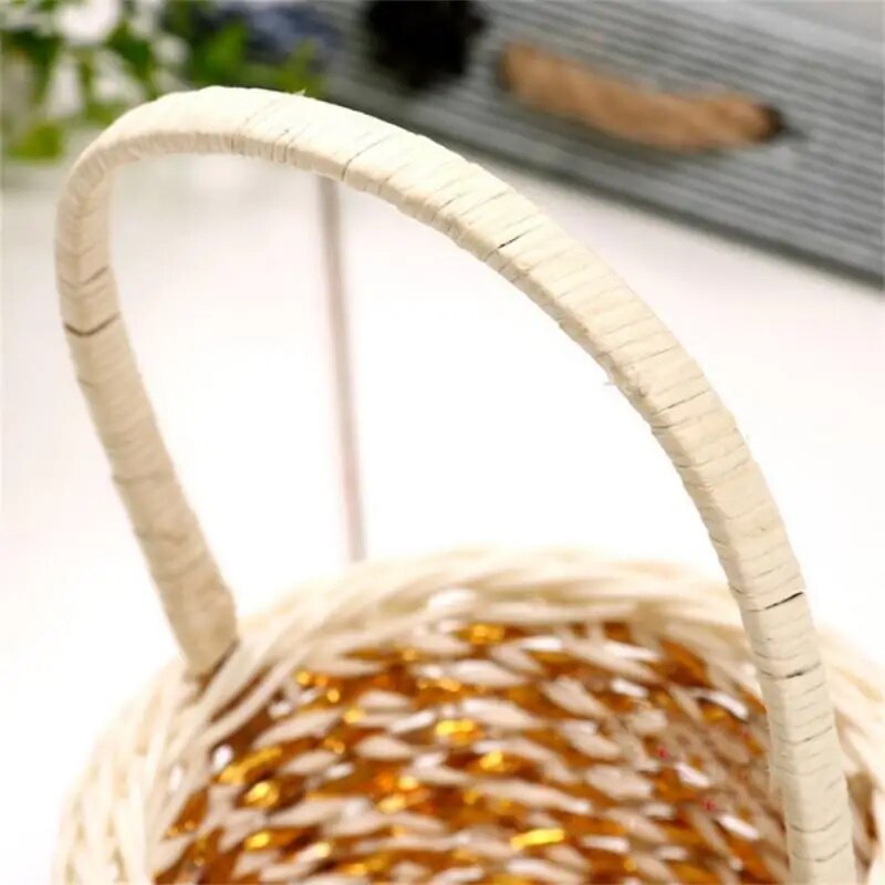 Hand Made Wicker Rattan Woven Basket