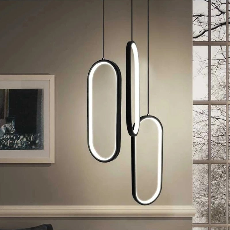 Black/White led lights modern design